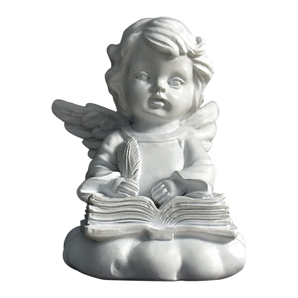 Escultura De Ángel De Cuento De Hadas Adorno De Resina Para Estantería Estatua De Niña Decoración Para Salón Artesanía