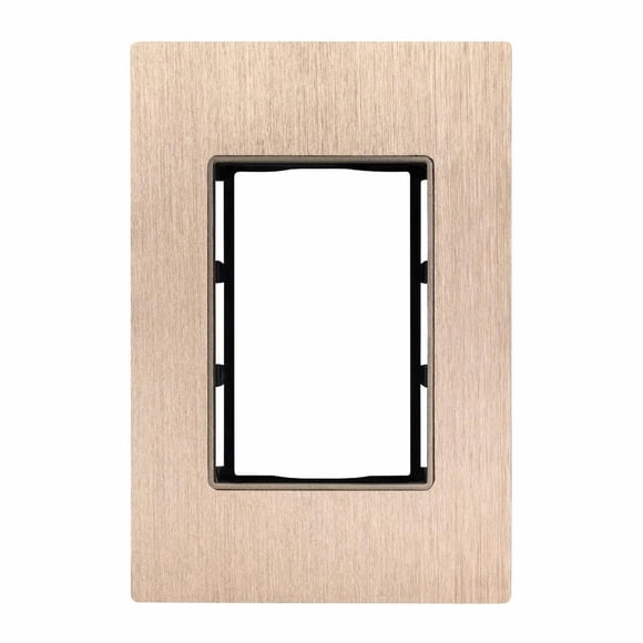 Placa 3 Ventanas Estévez Wiring Aluminio Cobre Cepillado