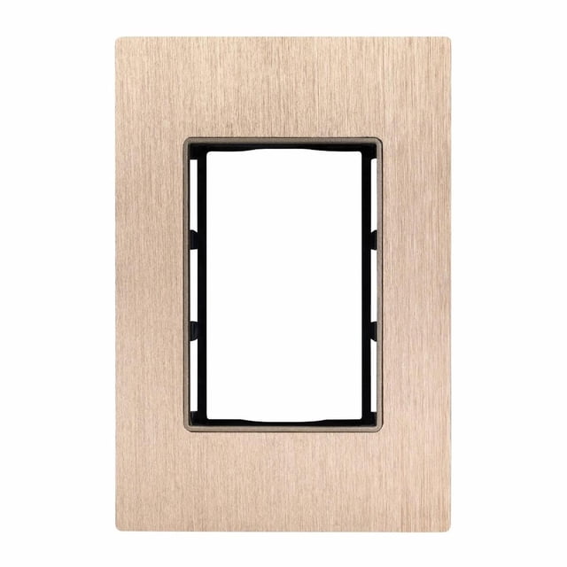 Placa 3 Ventanas Estévez Wiring Aluminio Cobre Cepillado