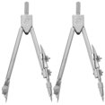 thumbnail image 1 of Precision Bow Compass for Measure Made from Steel Silver Color Lightweight and Portable with Compact Radius 2 Pieces, 1 of 8