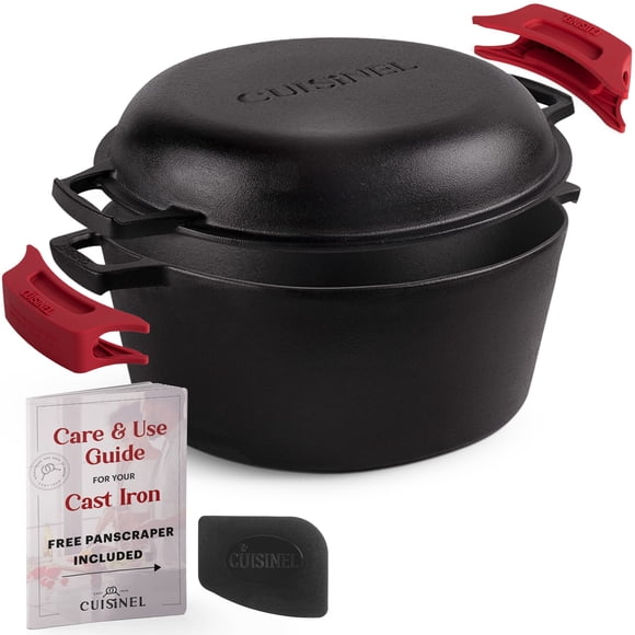 Olla Holandesa Cuisinel de Hierro Fundido Pre-Temporizada de 7 Cuartos