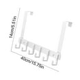 thumbnail image 3 of Over The Door Hooks, 6-Hook Towel Rack Hanger, Rustproof Aluminum Door Mounted Organizer for Bathroom Bedroom Closet Storage, Space Saving Hanging Solution for Towels Robes Hats Coats Accessories, 3 of 6