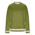 thumbnail image 3 of RKSTN Fleece Sweatshirts for Men Oversized Crewneck Pullover Hoodless Sweatshirt Top Mens Casual Solid Round Neck Loose Fits Comfy Long Sleeve Sweatshirt with Pockets Fall Winter Clothes, 3 of 7
