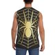 thumbnail image 4 of Fotbe Gold Spider On The Web Men's Camiseta sin Mangas Estampada para Hombres, Playera Casual para Gimnasio, Entrenamiento, Playa-Medium, 4 of 7