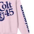 thumbnail image 7 of Colt 45 Blue Logo Crew Neck Long Sleeve Cradle Pink Adult Sweatshirt-Medium, 7 of 7