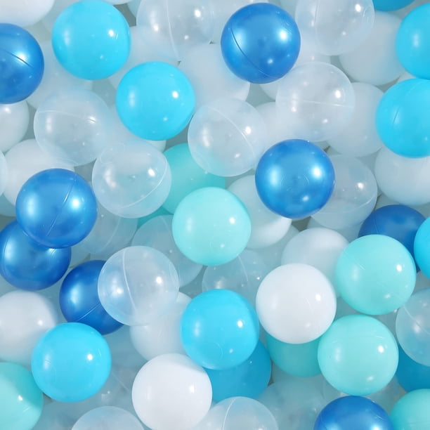 100 Pelotas de Plástico Realhaha para Piscina de Pelotas para Bebés y Niños Azul Oscuro