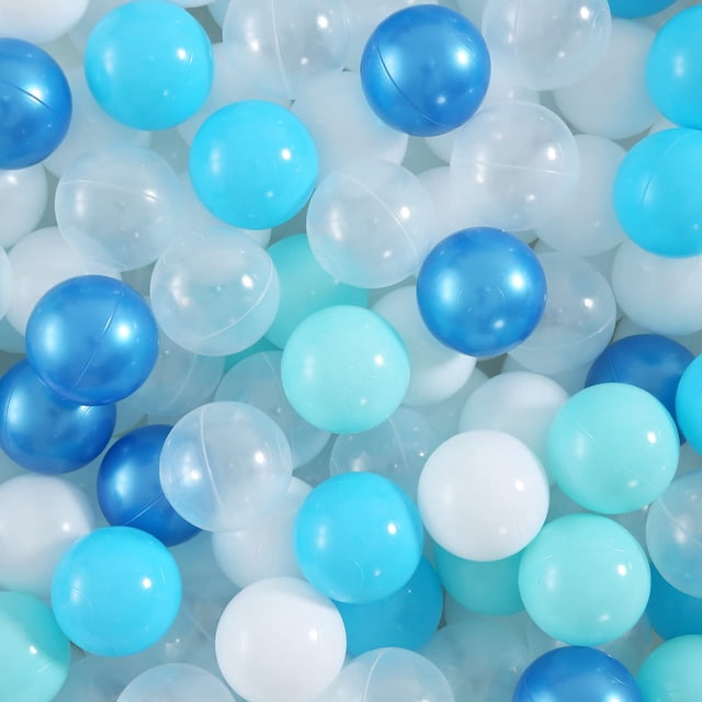 100 Pelotas de Plástico Realhaha para Piscina de Pelotas para Bebés y Niños Azul Oscuro