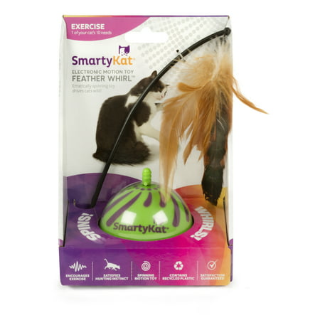 SmartyKat Feather Whirl Electronic Motion Ball Cat