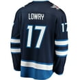 thumbnail image 3 of Men's Fanatics Adam Lowry Navy Winnipeg Jets Breakaway Replica Jersey, 3 of 3