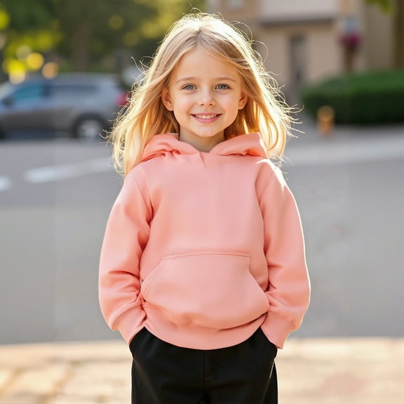 Kids Girls Hoodie Pink Hoodie Casual Long Sleeve Hoodies Winter Clothes Baby Girls Clothes 3T