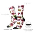 thumbnail image 4 of Xecao Halloween Mouth Pattern Sport Socks for Women and Men Crew Socks Sporty Calf Socks Casual Socks, 4 of 6