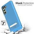 thumbnail image 6 of CoverON For Samsung Galaxy S21 FE Case, Slim Metal Kickstand Rugged Dual Layer Phone Cover, Blue, 6 of 8