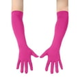 thumbnail image 4 of ManxiVoo Men's And Women's Spandex Costume Gloves Feature An 18 Inch Stretchy Length Making Them Perfect For Halloween Cosplay Long Opera Gloves And Themed Events Hot Pink, 4 of 5