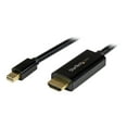 thumbnail image 1 of StarTech.com 6ft Mini DisplayPort to HDMI Cable - 4K 30hz Monitor Adapter Cable - mDP PC or Macbook to HDMI Display (MDP2HDMM2MB) - Adapter cable - Mini DisplayPort male to HDMI male - 6.6 ft - black - 4K support, 1 of 6