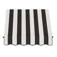 thumbnail image 2 of Awntech 4.38 Ft Santa Fe Fixed Awning Canopy with Twisted Rope Arms (52.5in x 44in x 36in), Black/White Stripe, 2 of 2