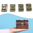 thumbnail image 5 of 4Pcs Iron Antique Hasp Lock for Jewelry Box Suitcase Buckle Vintage Clip Buckle, 5 of 9
