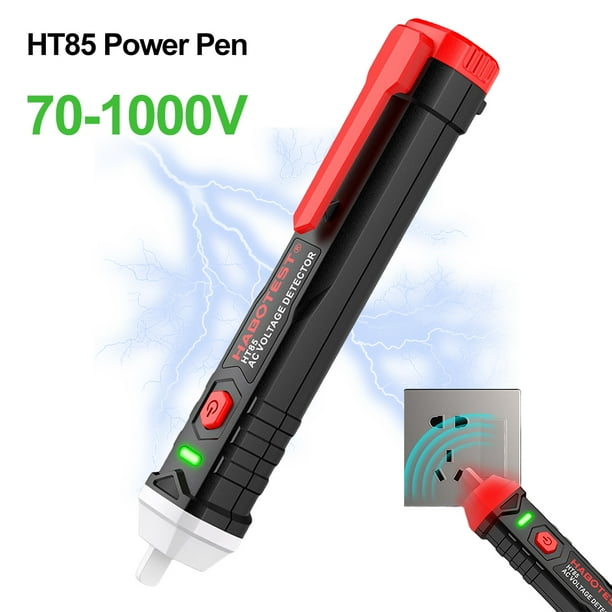 Likrtyny Probador voltaje sin contacto bolígrafo probador eléctrico 70-1000V juez cable vivo/nulo