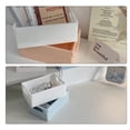 thumbnail image 3 of Qnmwood1 Office Storage Basket Stackable Plastic Bins Plastic Desk Organizer, White, 3 of 6