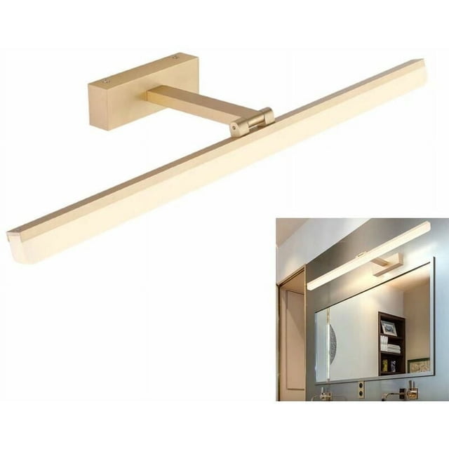 Barra de luz ajustable para iluminación personalizada, barra de luz de acrílico esmerilado para accesorios de iluminación de tocador de baño (40 cm)