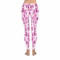 thumbnail image 4 of SUNENAT Breast Cancer Awareness Pink Ribbon Stretchy Capri Leggings Skinny Yoga Pants L, 4 of 4