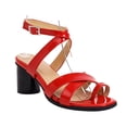 thumbnail image 2 of Sandalias de verano para mujer con tacones altos de cuero de microfibra de color sólido a la moda Wmkox8yii shjk7128, 2 of 9