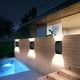 thumbnail image 5 of Aplique Solar Exterior Arriba Abajo LED | Aplique impermeable negro moderno IP65 | Luz cálida | ABS+PC | Lámpara de energía solar para la cerca del patio del porche del jardín del hogar | Paquete de, 5 of 8