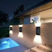 Solar Wall Lights Clearance! 2pcs Solar Wall Lights Outdoor Waterproof, Solar Wall Light Up And Down Illuminate Outdoor Sunlight Lamp Ip65 Modern Decor