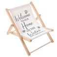 thumbnail image 1 of Large Wooden Beach Chair Ornament for Decoration Mediterranean Inspired, 1 of 4