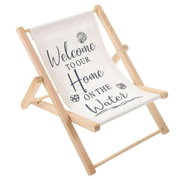 Large Wooden Beach Chair Ornament for Decoration Mediterranean Inspired