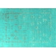 thumbnail image 1 of Ahgly Company Indoor Rectangle Oriental Turquoise Blue Industrial Area Rugs, 2' x 3', 1 of 4