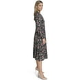 thumbnail image 3 of Falling Flowers Women's Notch Ruffle Collar Tiered Midi Dress, Sizes XS-XL, 3 of 6