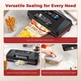 thumbnail image 4 of 95KPa Vacuum Sealer Machine for Food, Automatic with Dual 12mm Heat Seal, 10-in-1 Modes, Built-in Cutter & Bag Storage, Includes 1 Roll and 10 Pre-Cu, 4 of 7