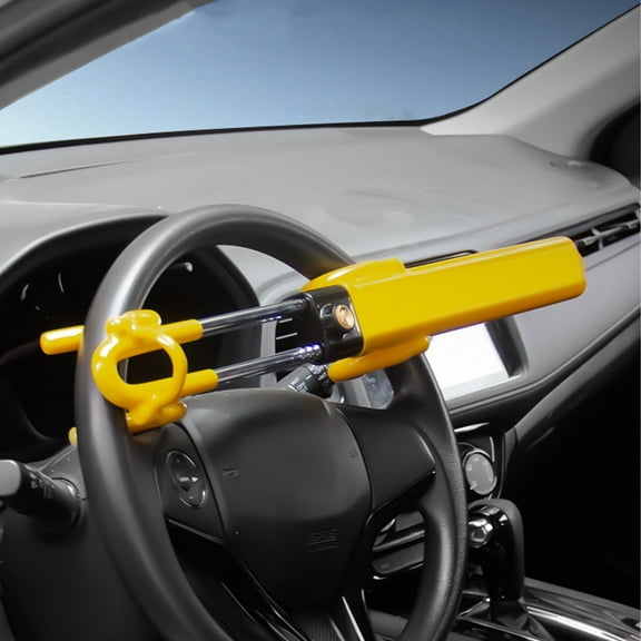 Steering Wheel Lock Anti-Theft Car Device Security Lock, Adjustable Length Clamp Double Hook Locks, Universal For Cars,Trucks, Vans, And Suvs-A