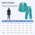 thumbnail image 4 of Zufioo a Teal Ribbonin Mens Pajamas Set, Mens Long-Sleeved Pajama and Pajama Pants,Pajamas Para Hombres,Men's Sleepwear-, 4 of 7