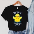 thumbnail image 2 of Camisetas de dibujos animados para mujer, ropa de pato, animales, YOU YOU DUCKING DUCK Print Vintage para mujer, camisetas para mujer, camisetas para mujer, 2 of 4