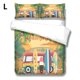 thumbnail image 2 of Linda cubierta del edredón dibujos animados patrón de monopatín colcha de la colcha multicolor juegos de cama de tamaño múltiple para niños L 3 piezas Eigraketly HA011563-15, 2 of 7