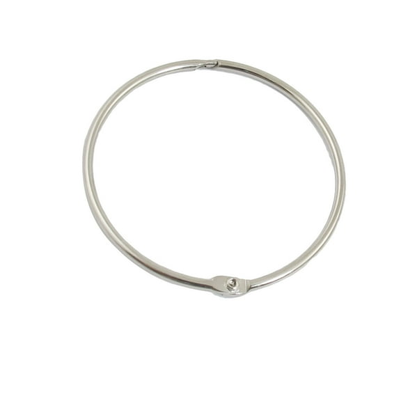 Silver Tone Round Shaped Split Style Metal keyring Keychain 2 pcs Keychain