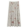 thumbnail image 2 of Floral Honeycomb Grey Pattern Women High Waist Midi Skirt Elegant Midi Skirt High Waist A-line for Women, 2 of 4