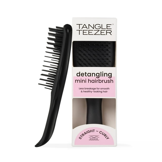 Cepillo para cabello Tangle Teezer Ultimate Detangler, tamaño de viaje, negro