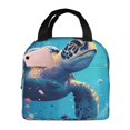 thumbnail image 1 of Vsdgher Colorful Underwater Plant Turtle Print Lunch Bag, Lunch Box for Women Adult Men, Lunch Tote Insulated Cooler Lunch Container for Work/Office/Picnic/Travel, 1 of 8