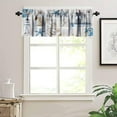 thumbnail image 2 of Nautical Curtain Valance for Windows Living Room Kitchen Farmhouse, Coastal Lighthouse Starfish Short Rod Pocket Tier Curtain Window Treatment, 1 Panel 54x18, 2 of 5