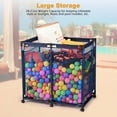 thumbnail image 6 of Yescom Metal Frame 6 Wheels Large Mesh Pool Storage Bin Netting Organizer, 37"x24"x35", Blue, 6 of 11