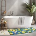 thumbnail image 2 of Yellow Lemon Fruit Flowers Blue Pattern Kitchen Rug Mat,Kitchen Runner Rugs Non Skid Washable,Decorative Kitchen Floor Mats for Kitchen,Sink,Laundry,17"x47.2", 2 of 7