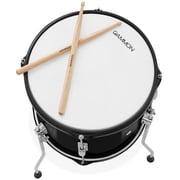 Gammon Percussion 5pc Junior Drum Set - Beginner Kit with Stool & Stands - Black
