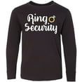 thumbnail image 3 of Inktastic Ringbearer Ring Security White Text Long Sleeve Youth T-Shirt, 3 of 5