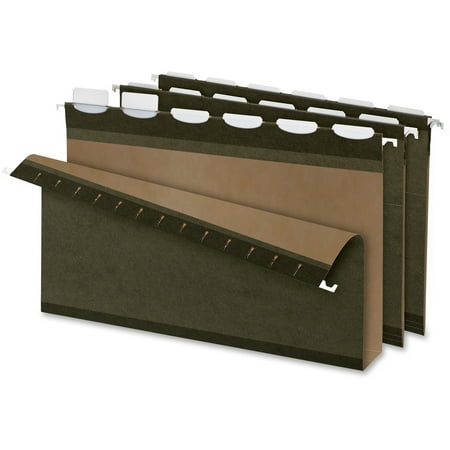 Esselte Pendaflex Vinyl - Pendaflex, Ready-Tab Extra Capacity Reinforced Hanging Folder with Lift Tab, 20 / Box, Standard Green