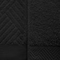 thumbnail image 3 of Basketweave Jacquard and Solid 100% Egyptian Cotton Face, Hand, and Bath Towels - 6-Piece, Black by Blue Nile Mills, 3 of 4