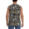 thumbnail image 4 of Lsque Rose Flowers Print Men's Cotton Blend Sleeveless Muscle Shirts (S-3XL)- Moisture Wicking, Odor Protection, UPF 30+,Small, 4 of 8