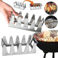thumbnail image 2 of Multi-Level Grill Rack - Chicken Roaster and Drumstick Rack for BBQ Smokers, 2-Piece Grill Accessory Set, 2 of 5