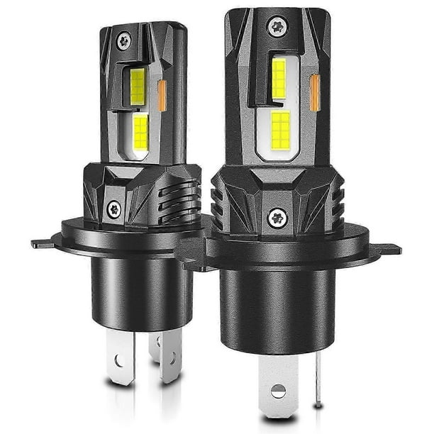 2pcs H4/9003 LED Headlights Fog Light Combo 60W 6500K 6000LM High Beam Low Beam White Light Working Lights IP68 Waterproof LED Light